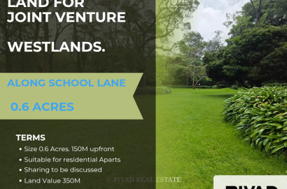 0.6 Acre Land available for Joint Venture in Westlands, School Lane