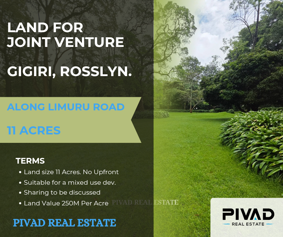 11 Acres Available for Joint Venture in Gigiri, Near Rosslyn